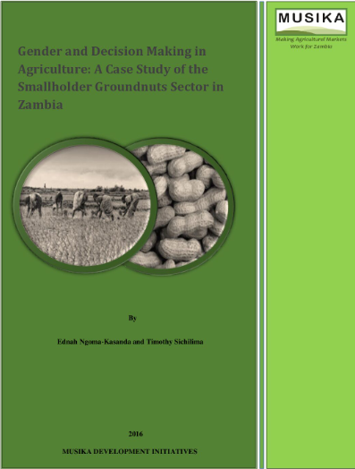 Gender and Decision Making in Agriculture: A Case Study of the Smallholder Groundnuts Sector in Zambia