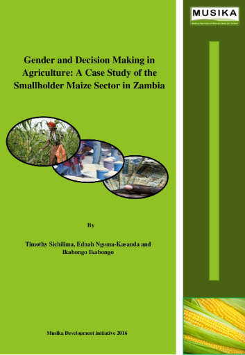 Gender and Decision Making in Agriculture: A Case Study of the Smallholder Maize Sector in Zambia