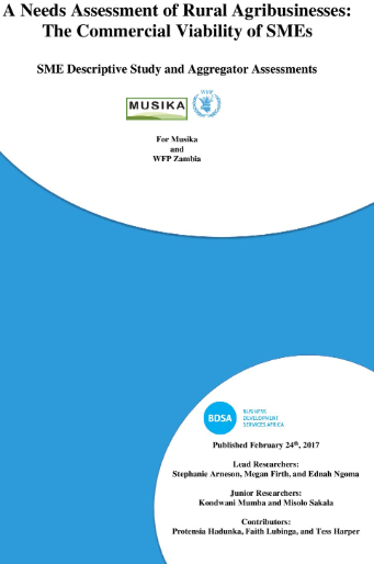 A Needs Assessment of Rural Agribusinesses: The Commercial Viability of SMEs