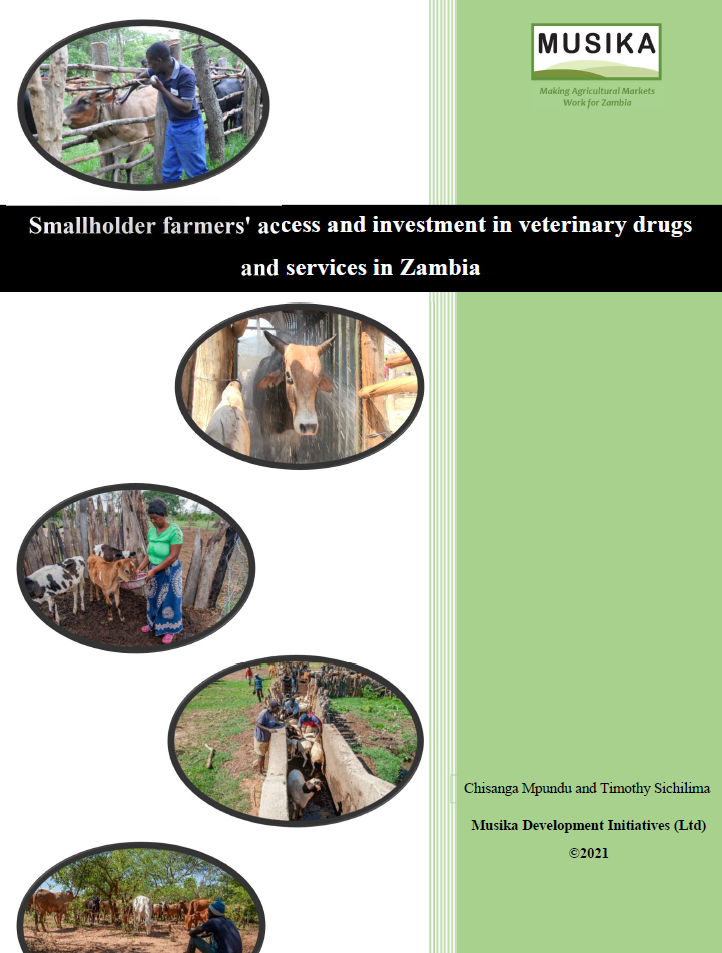 Smallholder farmers’ access and investment in veterinary drugs and services in Zambia